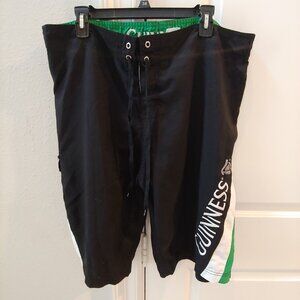 Guinness Swim Trunks Men's Extra Large Board Shorts Black